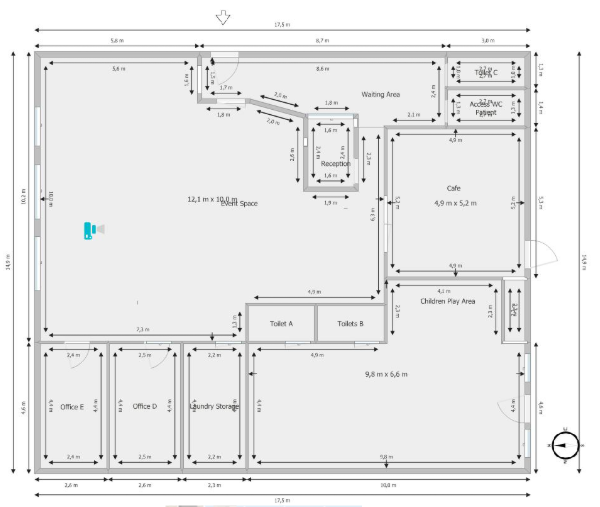 Bird's-eye view CAD rendering of the entire laundry hub project.